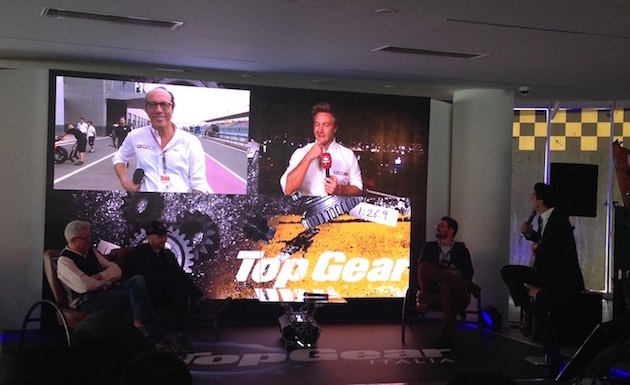 TOP GEAR: LA CONFERENZA STAMPA DI PRESENTAZIONE IN DIRETTA. MEDA: “HO DISTRUTTO MACCHINE PER 100 MILA EURO”