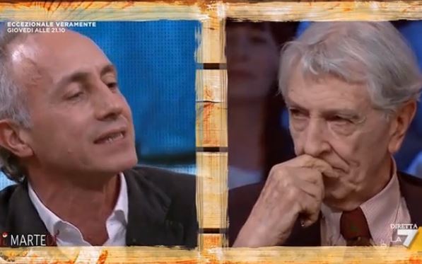 DIMARTEDI’, SCONTRO TRA AUGIAS E TRAVAGLIO. LO SCRITTORE A FLORIS: “MAI PIU’ UNA TRAPPOLA DEL GENERE!”