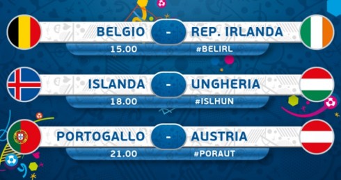 EURO 2016: LE PARTITE DI OGGI, 18 GIUGNO. APRE BELGIO-IRLANDA ALLE 15