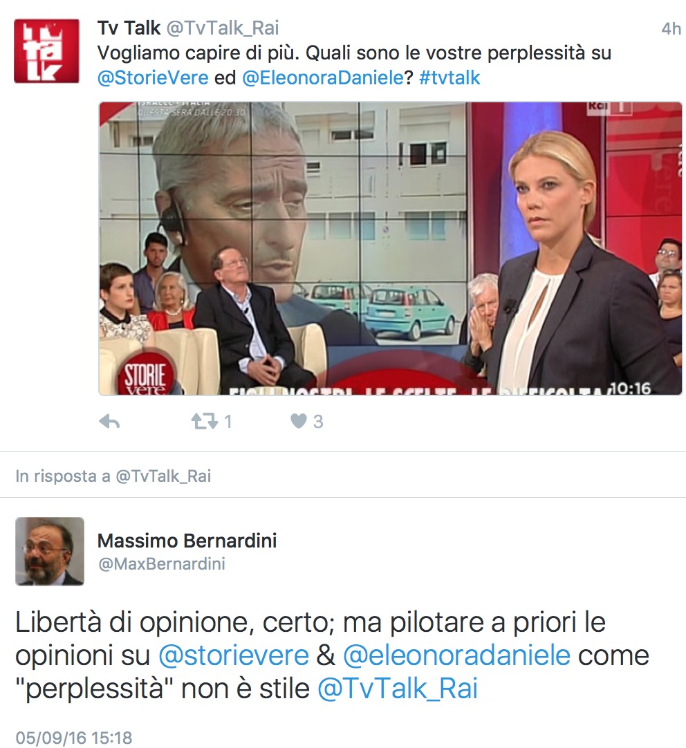 MASSIMO BERNARDINI STRIGLIA TV TALK: “PILOTARE LE OPINIONI NON È NOSTRO STILE”. IL CONDUTTORE IN DIFESA DI ELEONORA DANIELE