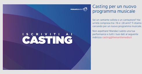 FREMANTLE APRE I CASTING PER ITALIAN IDOL