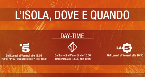L’ISOLA DEI FAMOSI 2017 E’ SU CANALE 5, ITALIA 1, LA5 E MEDIASET EXTRA