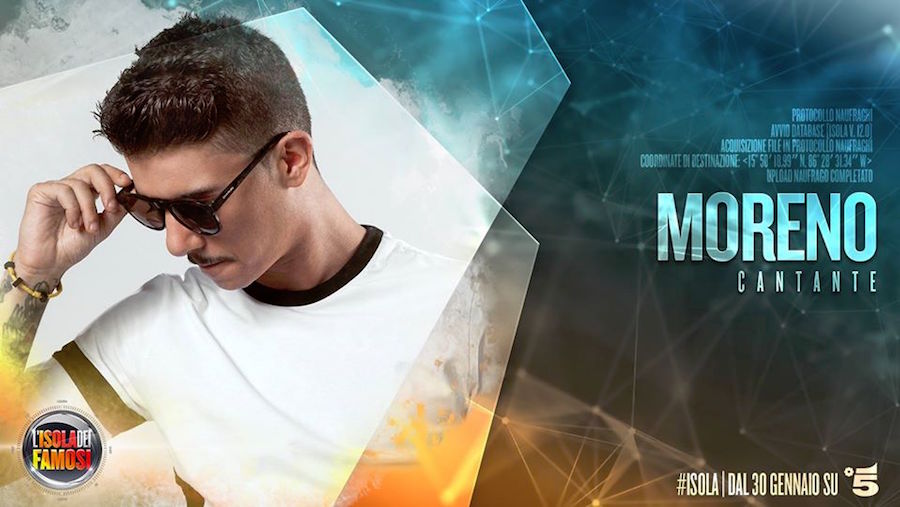 ISOLA DEI FAMOSI 2017: MORENO CONCORRENTE