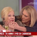 Sandra Milo piange a Storie Vere