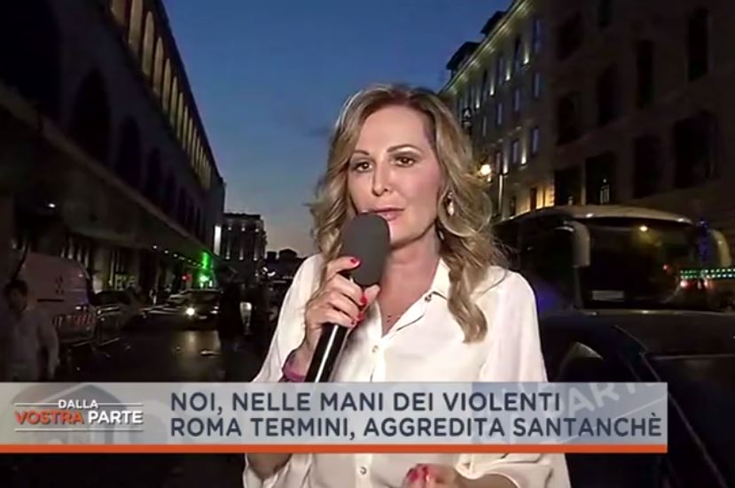 Dalla Vostra Parte: Santanchè presa a sassate in diretta alla Stazione Termini