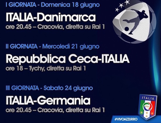 Europei Under 21: le sfide dell’Italia in diretta su Rai 1 – Il calendario