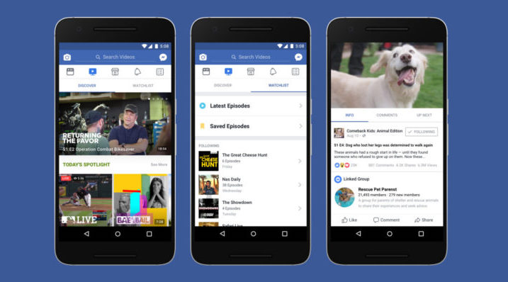 Watch: Facebook lancia una piattaforma per gli show