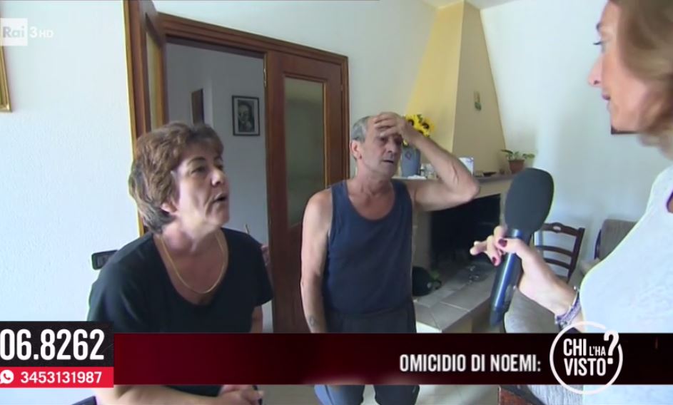 «Chi l’ha visto?» e il reality del dolore. Omicidio Noemi, i genitori del fidanzato scoprono in tv che il figlio ha confessato