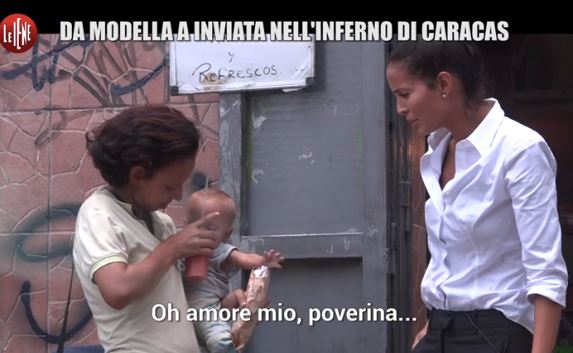 Le Iene, Mariana Rodriguez inviata nell’inferno di Caracas. La modella si commuove – Video