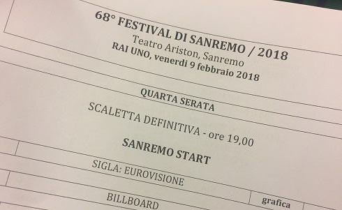 Sanremo 2018, scaletta della quarta serata – aggiornamenti in tempo reale