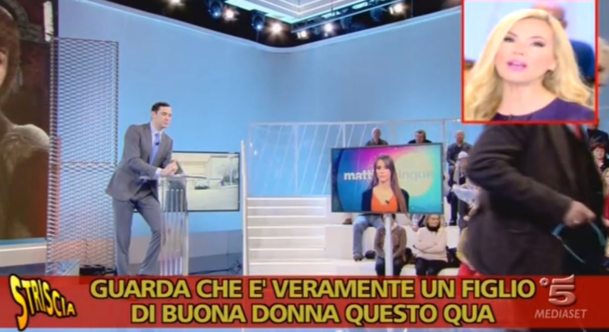 Striscia la Notizia, fuori onda di Federica Panicucci contro Francesco Vecchi: «Cretino, a settembre sarai a casa tua. Testa di ca*zo»