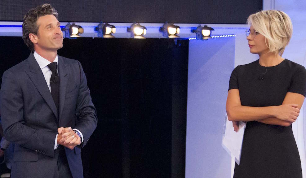 MARIA DE FILIPPI E PATRICK DEMPSEY - ascolti c'e posta per te ascolti tv 24 marzo 2018