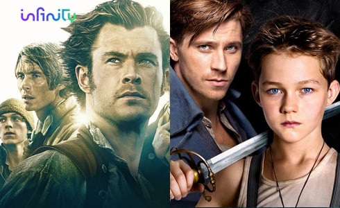 Dalla pagina allo schermo: Heart of the sea – Le origini di Moby Dick e Pan – viaggio sull’isola che non c’è sono su Infinity