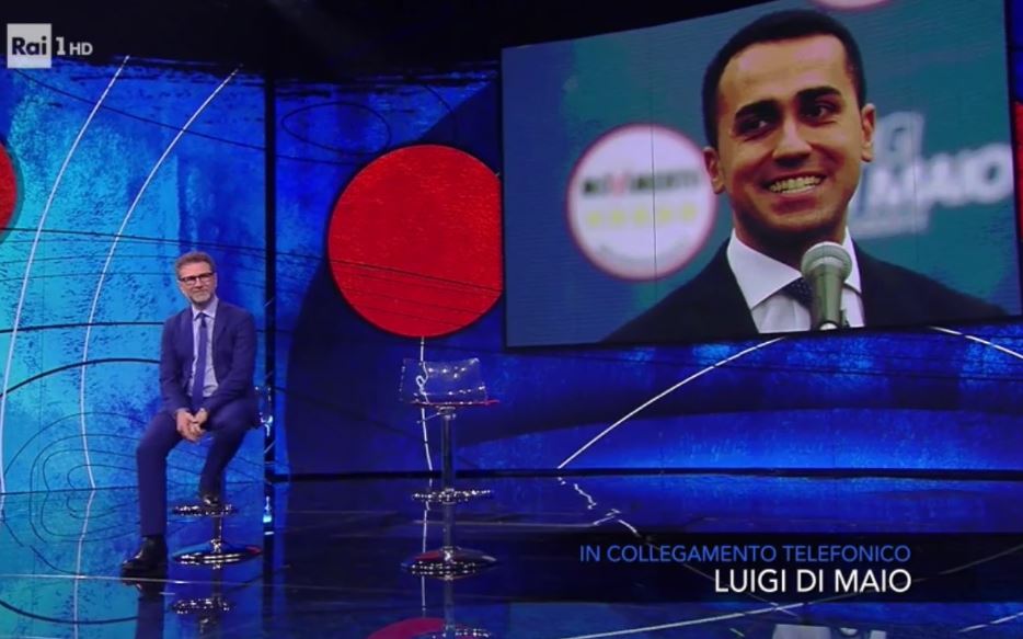 Centralino «Che tempo che fa»: Di Maio e Martina telefonano in diretta. Renzi si indigna, l’auditel lo boccia