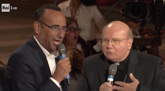 Carlo Conti con il Cuore ascolti ascolti tv 19 giugno 2018