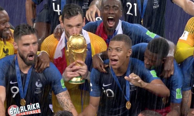 Ascolti TV | Domenica 15 luglio 2018. 11,7 mln per la finale dei Mondiali (66.6%). Balalaika 34.3%-10.6%