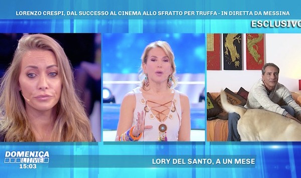 Lorenzo Crespi vuole denunciare Karina Cascella. Nuovo confronto a Domenica Live in vista