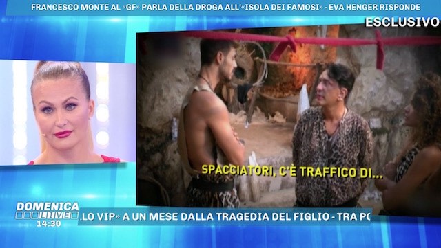 Domenica Live, Eva Henger: «Non mi è arrivata nessuna denuncia da Monte. Mi dicono che ha bestemmiato, vediamo se anche stavolta non ci sono le prove»