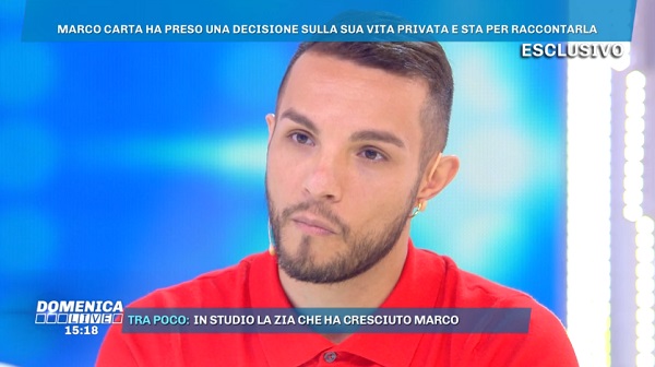 Marco Carta fa coming out a Domenica Live: «Sono gay. Ho un compagno e sono felice»