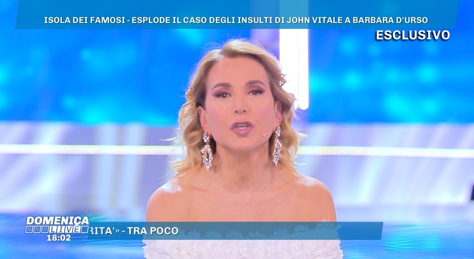 Barbara D’Urso su John Vitale: «Ci vedremo probabilmente in tribunale». Poi critica Alvin