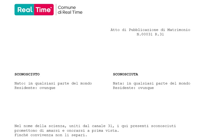 Matrimonio a Prima Vista trasloca su Real Time