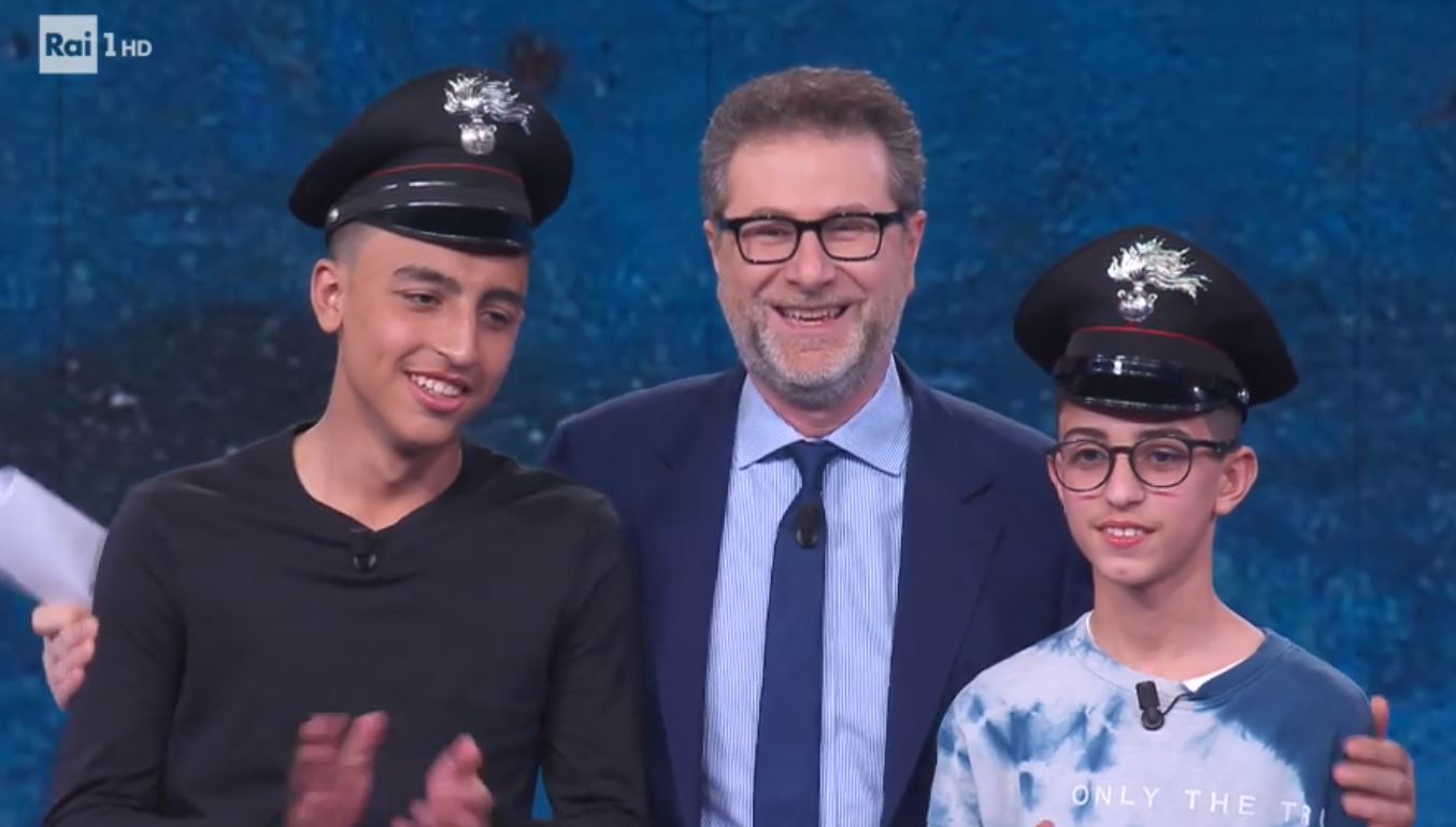 Che tempo che fa: Fazio e la narrazione su Adam e Rami, piccoli eroi «non italiani»