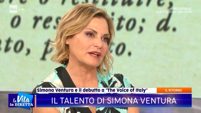 Simona Ventura a La Vita in Diretta