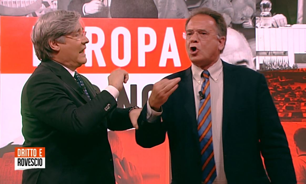 Del Debbio caccia Cecchi Paone dallo studio di Dritto e Rovescio