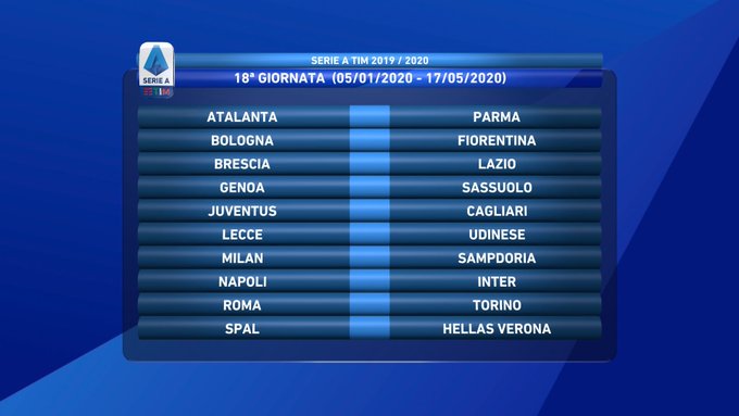 Serie A 2020: le partite della diciottesima giornata su Sky e DAZN