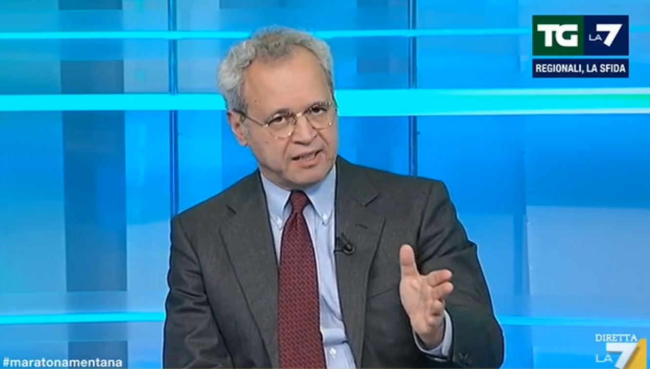 Elezioni regionali, Mentana sfotte Salvini: «Piange il citofono». Poi il siparietto con il candidato M5S