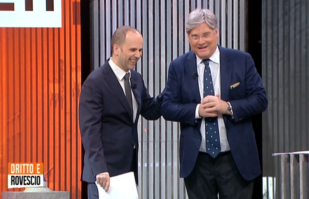 Dritto e Rovescio, Del Debbio abbandona la diretta: «Ho un problema ad una gamba, non riesco a stare in piedi»
