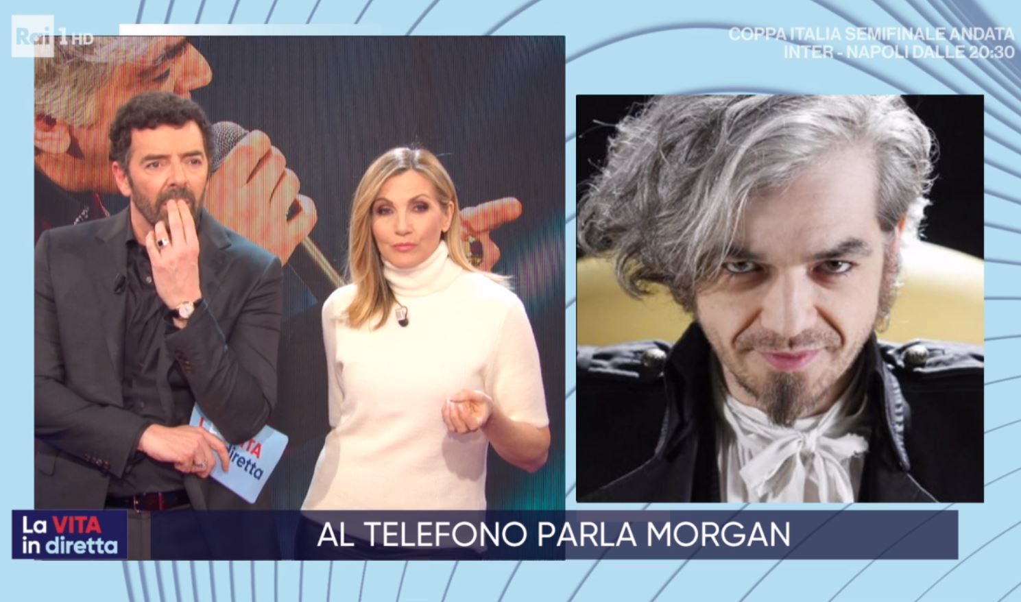 La Vita in Diretta, Morgan accusa Valerio Soave: «Mi ha menato». Il discografico: «Tutto inventato, è da curare»