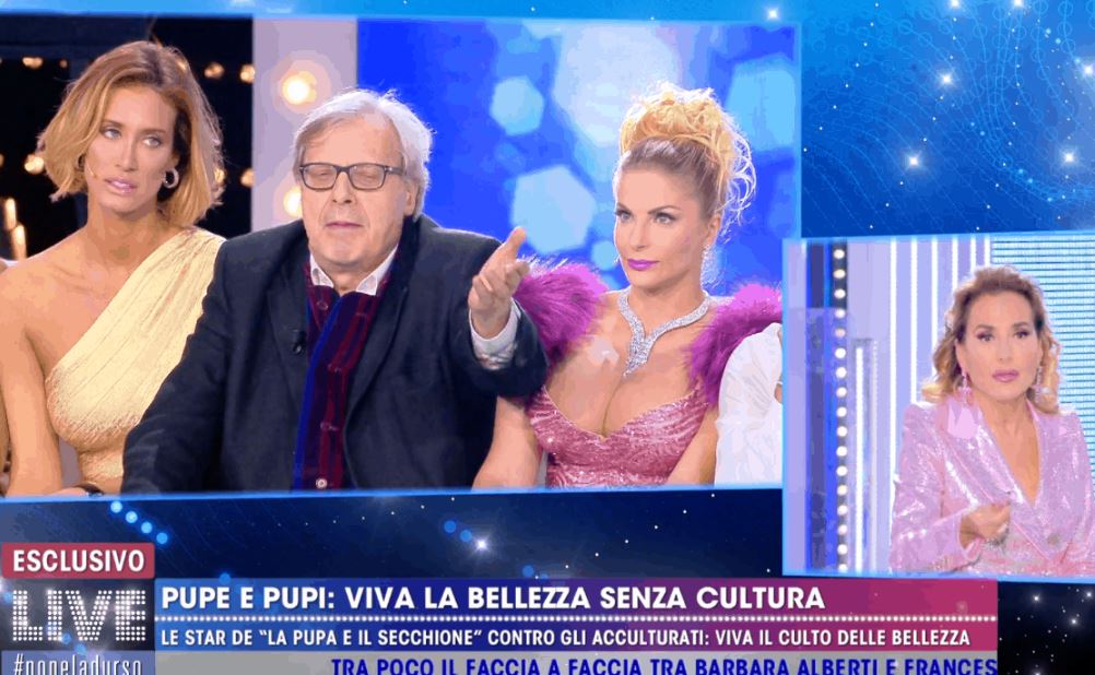 Barbara D’Urso vs Vittorio Sgarbi, lite in diretta. Il critico: «Ti porterò in tribunale, impara a condurre!» – Video