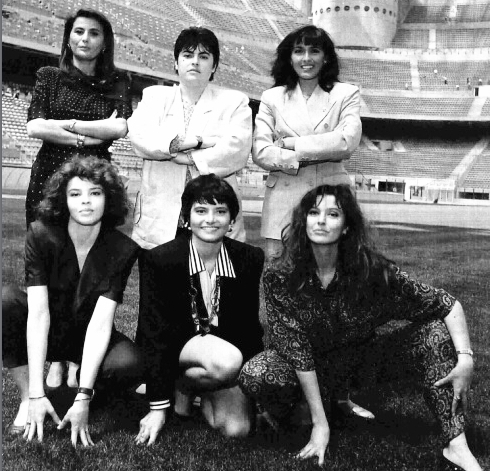 Marina Sbardella, Pina Debbi, Flavia Filippi, Paola Saluzzi, Simona Ventura, Alba Parietti