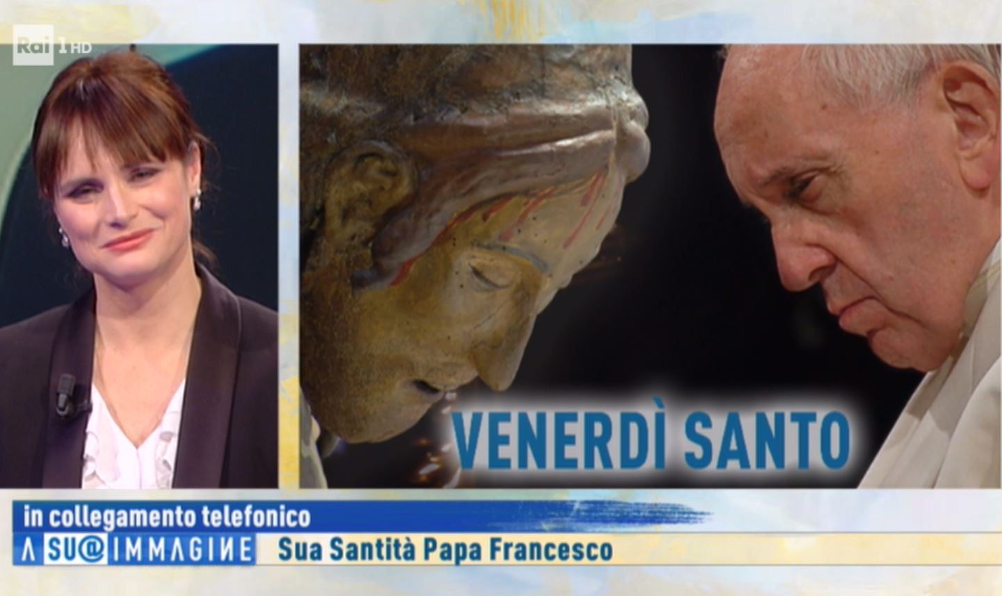 Rai1, Papa Francesco telefona in diretta alla Bianchetti: «Vi voglio bene. Sono vicino ai sofferenti della pandemia»