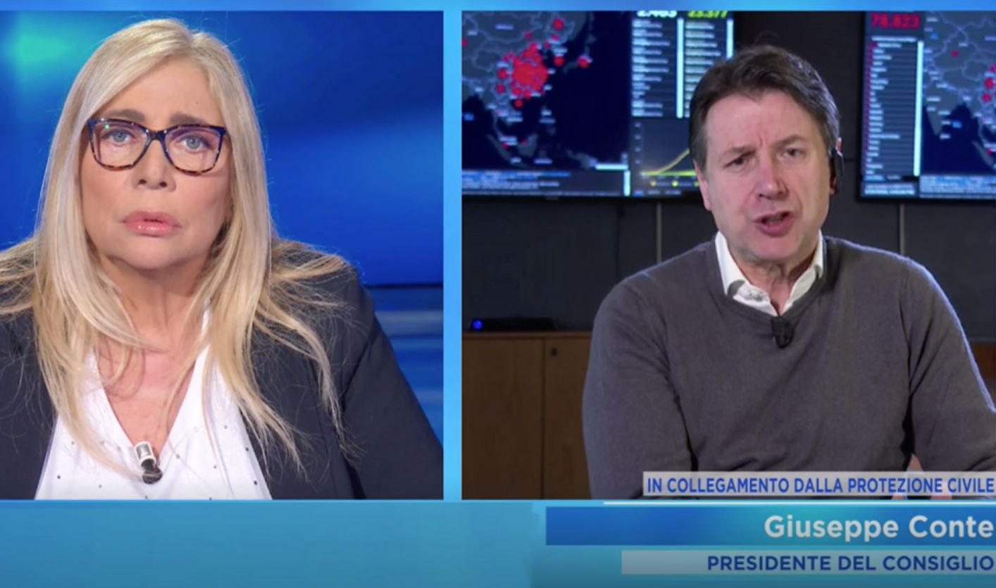 Mara Venier, Giuseppe Conte