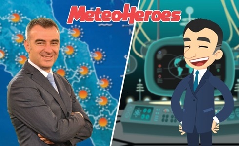 MeteoHeroes: il meteorologo Andrea Giuliacci diventa un cartoon