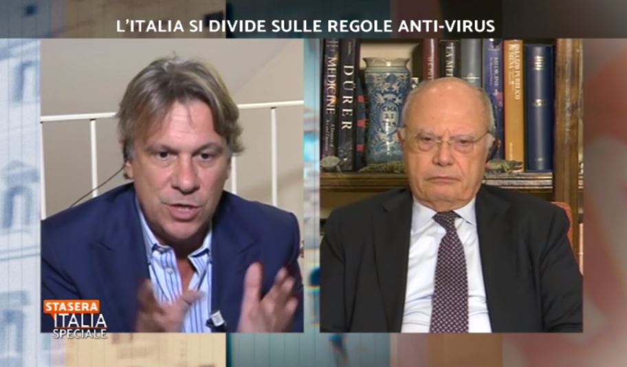 Stasera Italia: duro scontro tra Nicola Porro e il prof Galli. Il giornalista abbandona il collegamento