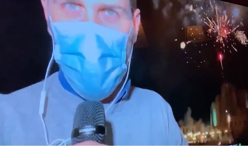 SkyTg24, Covid col botto: l’inviato a Napoli parla di contagi record, ma alle sue spalle… – Video