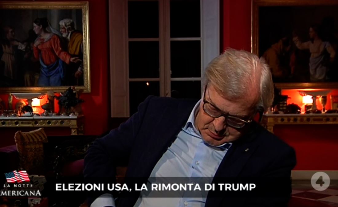 Elezioni Usa, Vittorio Sgarbi si addormenta in diretta su Rete4