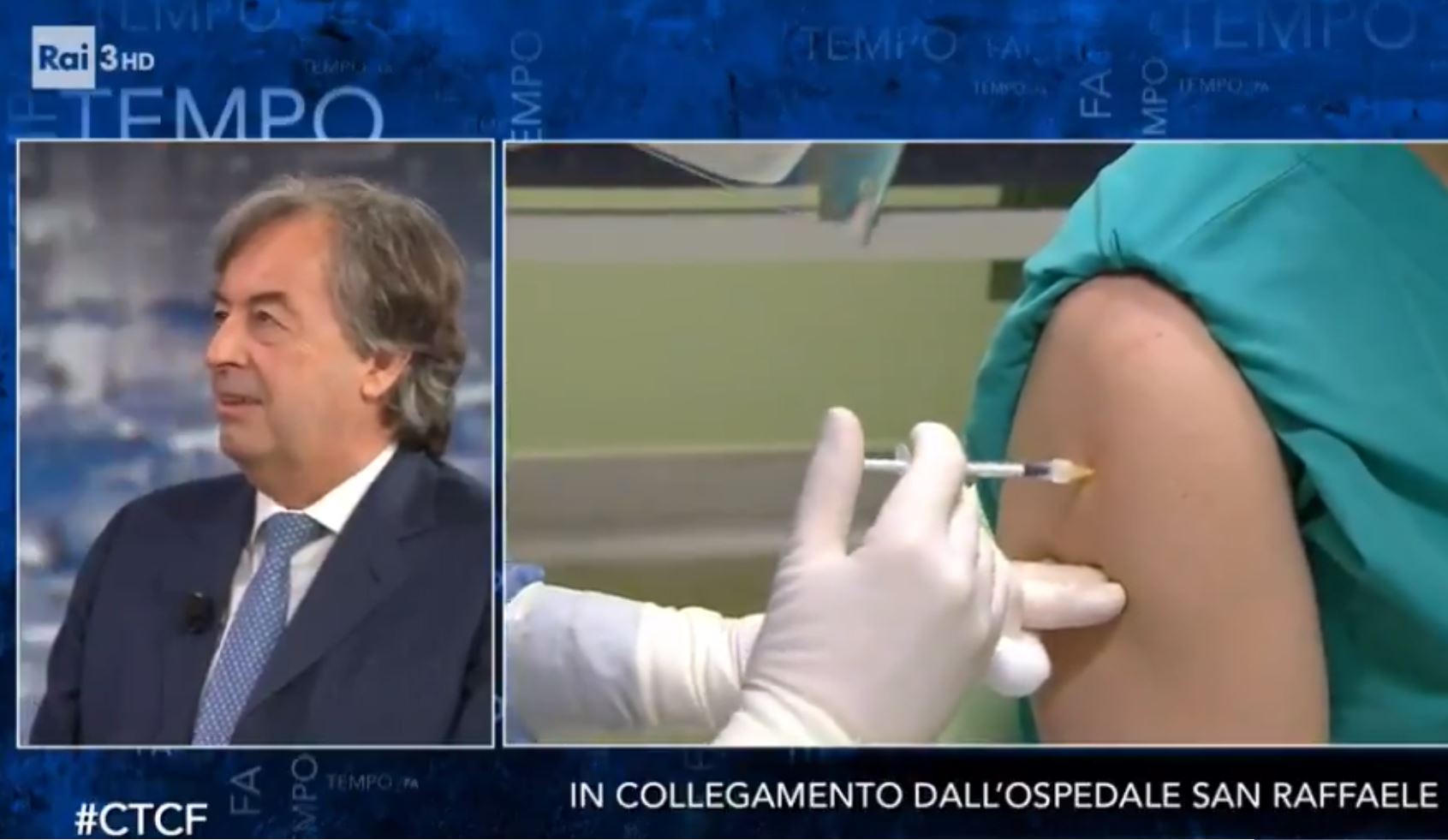 Che tempo che fa, vaccinazione anti-Covid in diretta. Fazio: «L’abbiamo fatto per i no vax» – Video