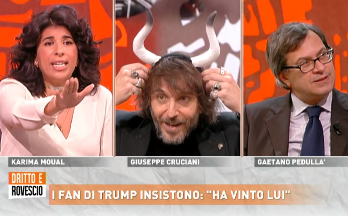 Dritto e Rovescio, l’incornata di Cruciani: «Proteste negli Usa? Una scampagnata, nessun golpe» – Video