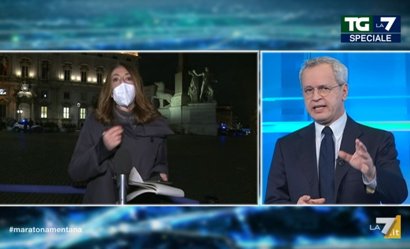 Governo Draghi, il silenzio del banchiere cambia i talk. Mentana: «Non leggo toto-Ministri, non avrebbe senso»