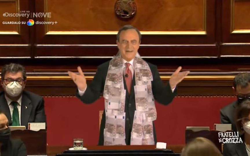 Maurizio Crozza imita Draghi. Il suo discorso al Senato diventa da ridere – Video