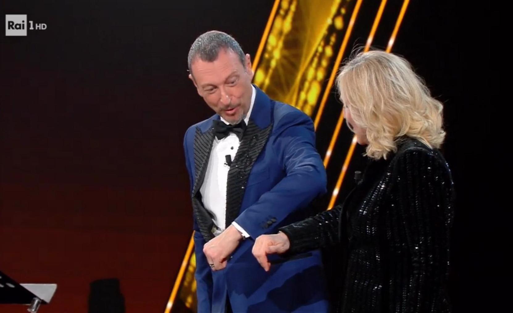 Amadeus e Giovanna Botteri