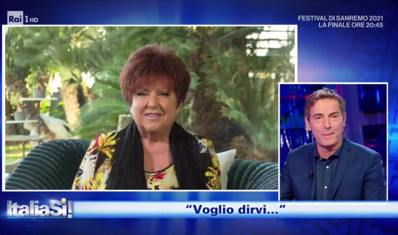 Orietta Berti in collegamento con Marco Liorni