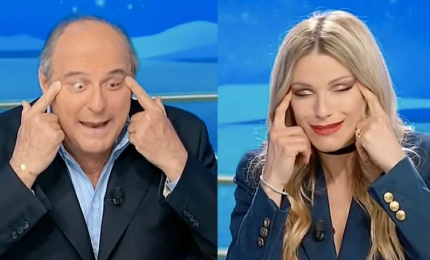 Gerry Scotti e Michelle Hunziker imitano i cinesi: l’accusa di razzismo fa più ridere della gag