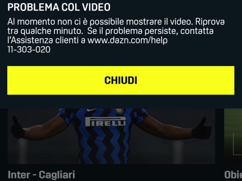 DAZN down: Inter-Cagliari non si vede, scatta la protesta