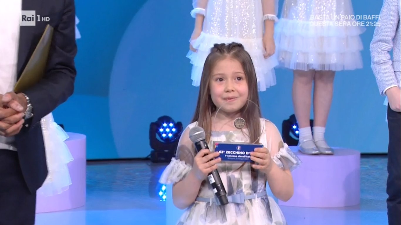 Anita Bartolomei vince lo Zecchino d’Oro con ‘Custodi del Mondo’, brano di Simone Cristicchi (Video)