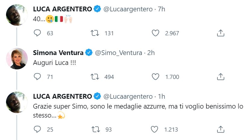 Simona Ventura, gaffe sui social: scambia le medaglie italiane con gli anni di Luca Argentero. La Venier la asfalta
